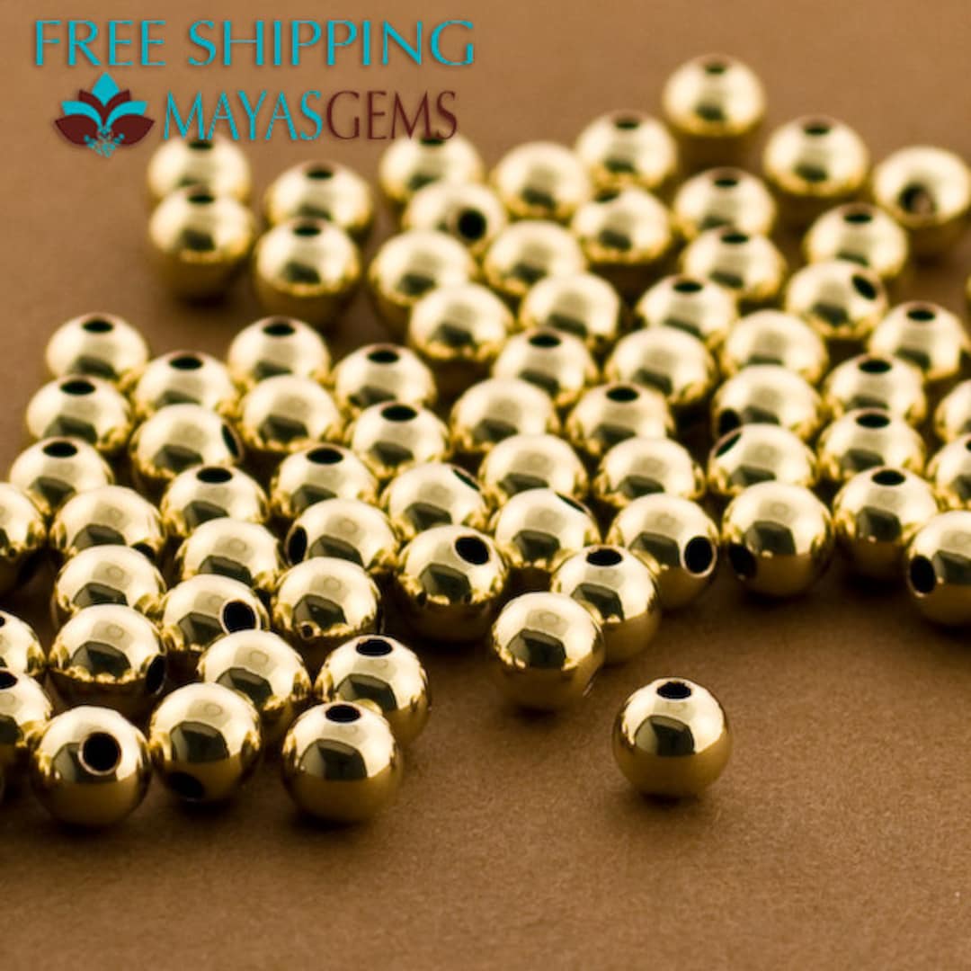 14k Gold FIlled Beads, Seamless Round 2.5mm (20 Pieces)