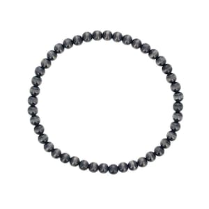 Sterling Silver, 4mm Navajo Pearl Stretch Bracelet, Navajo Style Beads, 6.5 inch Stretch Bracelet, Sleek, B44400