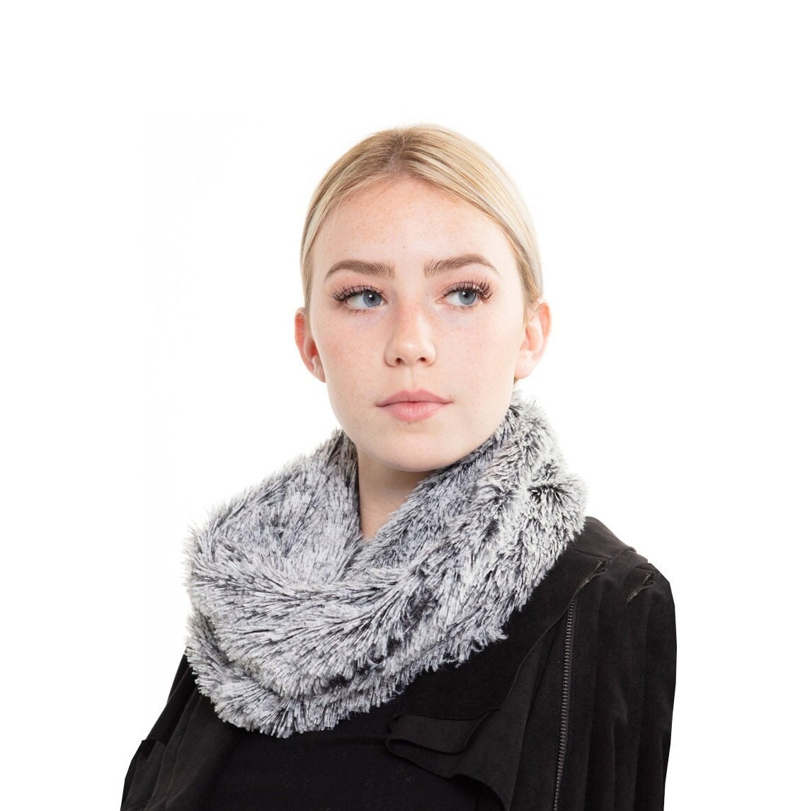 Fur Scarf, Faux Fur Infinity Scarf, Fur Circle Scarf, Women's