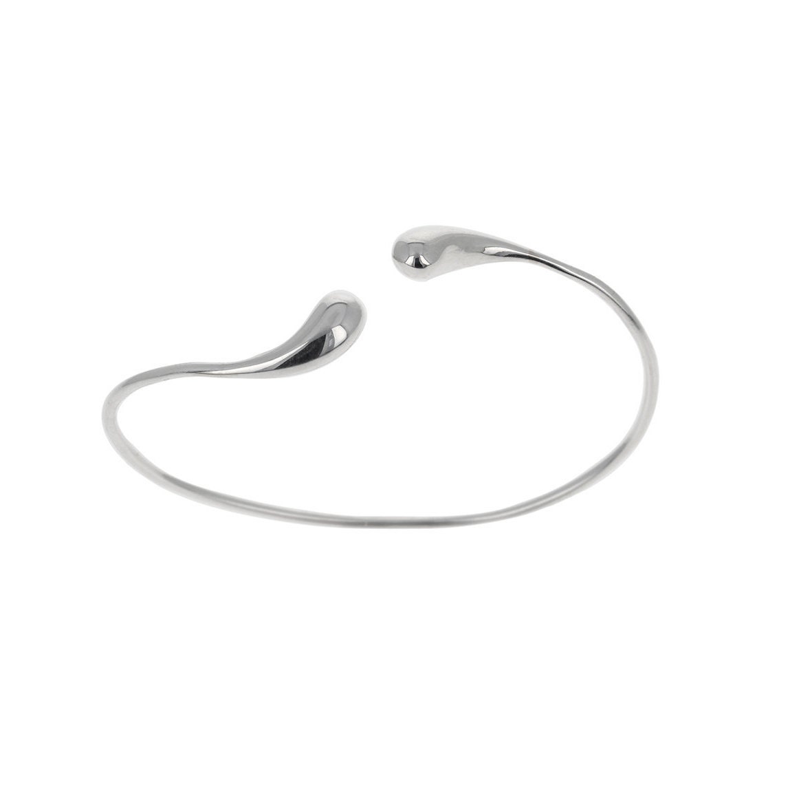 Sterling Silver, Teardrop Cuff, Polished Puff Teardrops Sterling Silver, Teardrop Cuff, Polished Puff Teardrops