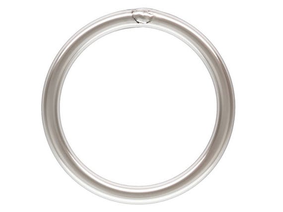 50pc, 12mm Closed Jump 18 Gauge Thick Sterling Silver Jump