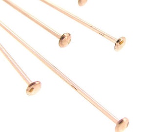 Gold Kopf Stifte, 2 Zoll Kopf Pin, 22gauge, 25pc, 14kt Goldfilled Domed Pins, Nagel Kopf Pin, Schmuck Ohrring Erkenntnisse, Anhänger Teil, robust