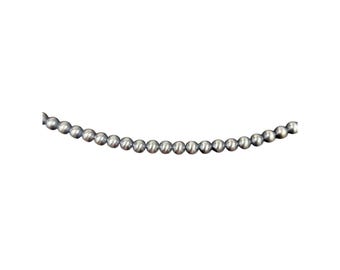 Perlas estilo navajo, 3 mm, 50 unidades, cuentas redondas lisas de plata de ley .925, cuentas de plata vintage, cuentas de plata de ley navajo, venta al por mayor