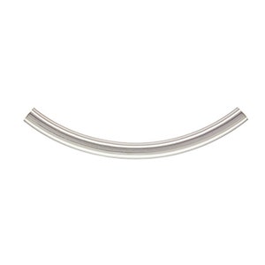 6 Pieces - 3x38mm Silver Curved Tube, Sterling Silver Spacers, 38mm Long, Genuine Sterling Silver, Curve, Bent Bar, TubingSSF134