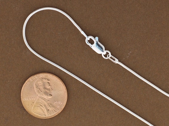 1mm Sterling Antiqued Snake Chains - 16 1mm Sterling Antiqued Snake Chains - 16
