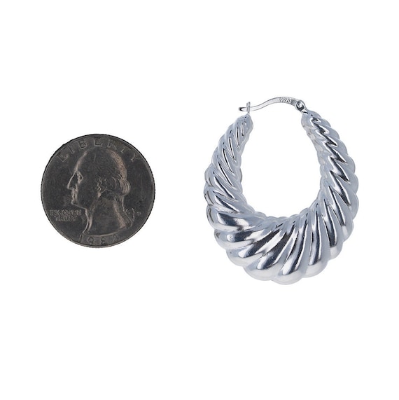 Silver cheap shrimp earrings