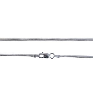 14inch 1.9mm Sterling Silver Snake Chain with Lobster Closure for Jewelry Making and Crafting, 925 Purity Italian Silver