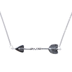 Southwest Arrow Necklace, Follow Your Heart Necklace, Simple Large Arrow Necklace, High Quality Sterling Silver 925, Sturdy Adjustable Chain