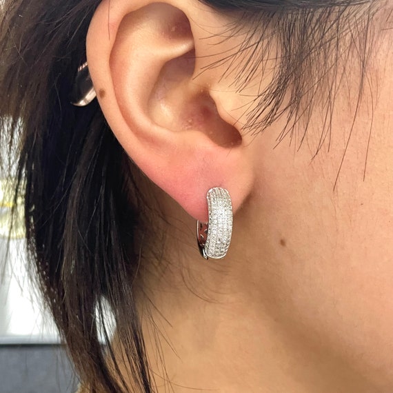 Designer huggie deals earrings