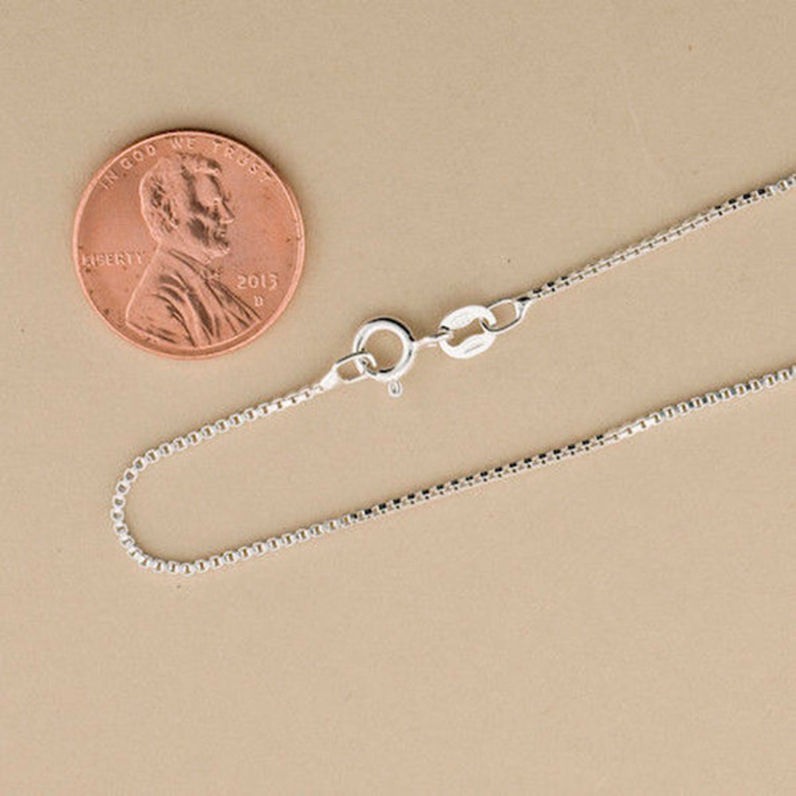 Box Chain 1mm Box Chain Sterling Silver Chain .925 Sterling Etsy