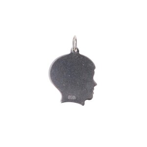 Boy Head Charm, Boy Mom Charms, .925 Sterling Silver, Engraveable Charm, Open Jump Ring Attachment, Perfect Mothers Day Gift