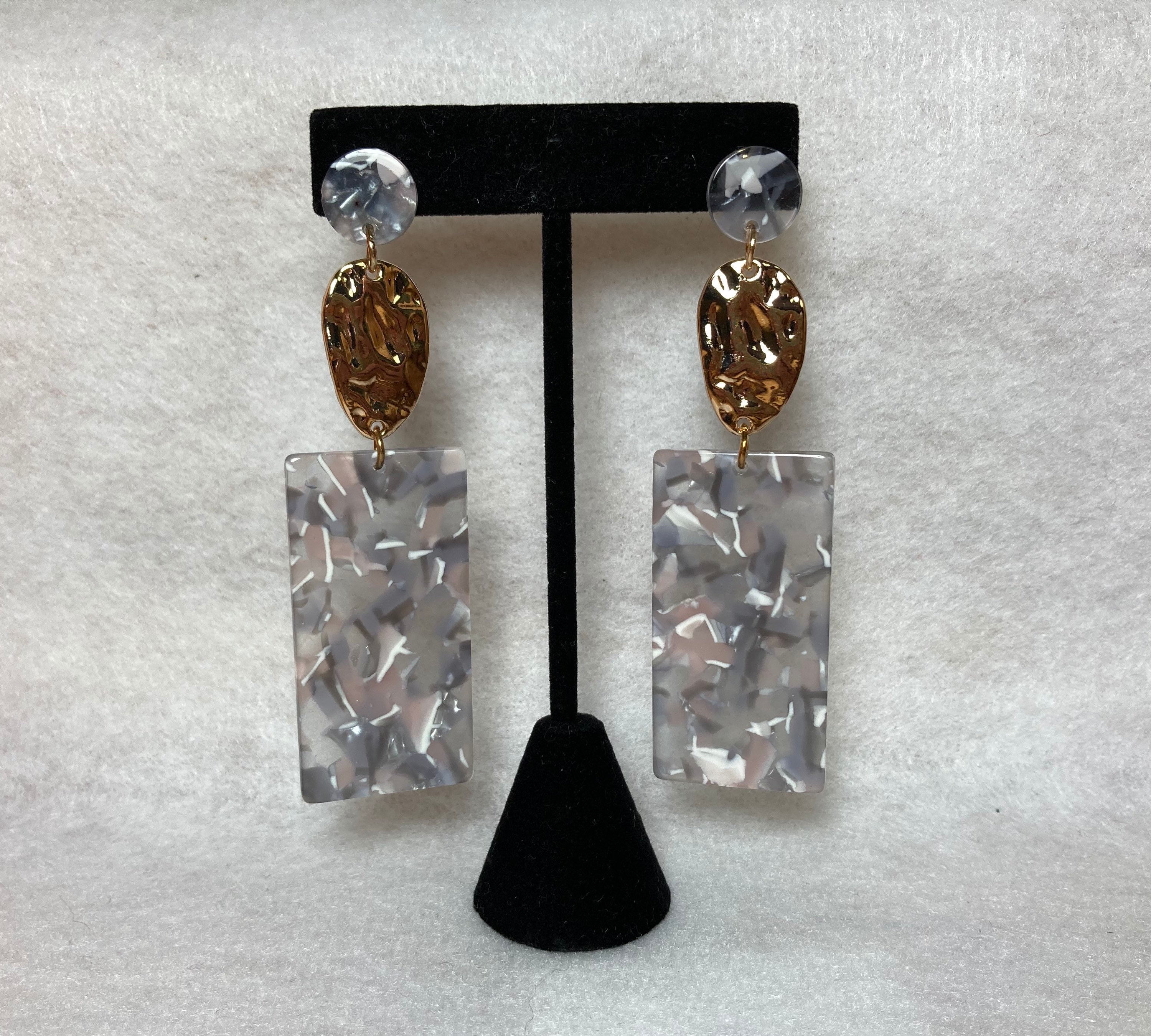 Acrylic earrings acrylic dangle earrings geometric earrings Etsy