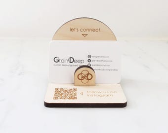 Card Display - Social Media QR Code - Craft Show Sign - Vendor - Small Business Branding - Markets