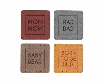 1.75 Inch Square Patches - Faux Suede Patches