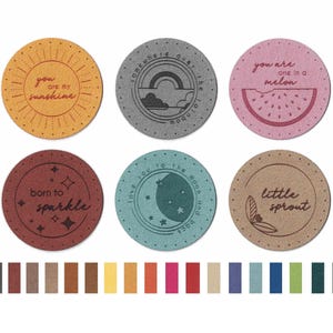 2 Inch Round Patches - Faux Suede Patches