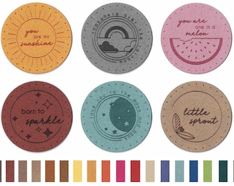2 Inch Round Patches - Faux Suede Patches