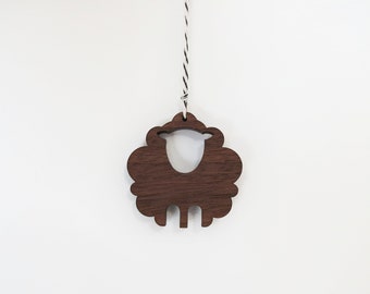 Sheep Ornament - Wood Ornament - Ornament - Tree Ornament