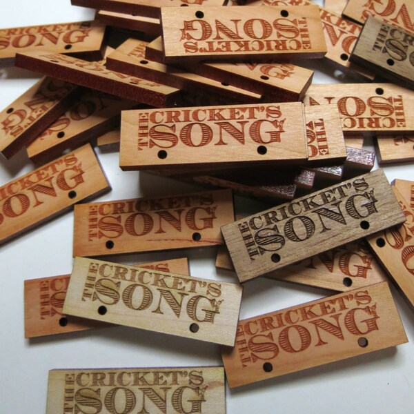 50 - .5 x 1.5 Custom Wood Tags - Custom Jewelry Tags - Wood Gift Tags