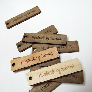 50 - .5 x 2 Handmade Wood Tags - Knitting Tags - Wood Tags