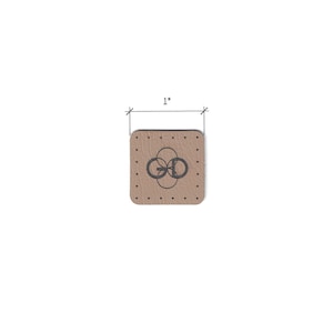 1 x 1 Etichette per maglieria personalizzate - Pelle sintetica - Etichette per maglieria in pelle sintetica