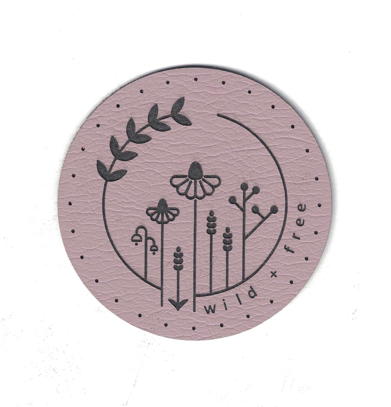 5,1 cm runder Patch - Kunstleder Patches Bild 1