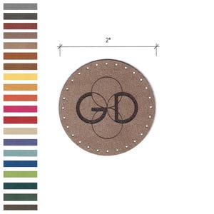 Custom Faux Suede Patch - Laser Engraved Labels - Personalized Tags (Size 2x2)