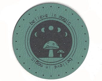 2 Inch Round Patch - Faux Leather Patches - believe in magic