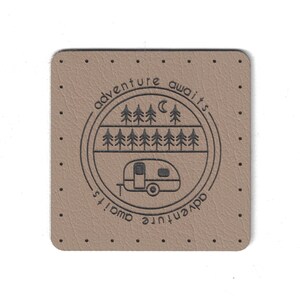 1.75 Inch Square Patches - Faux Leather Patches
