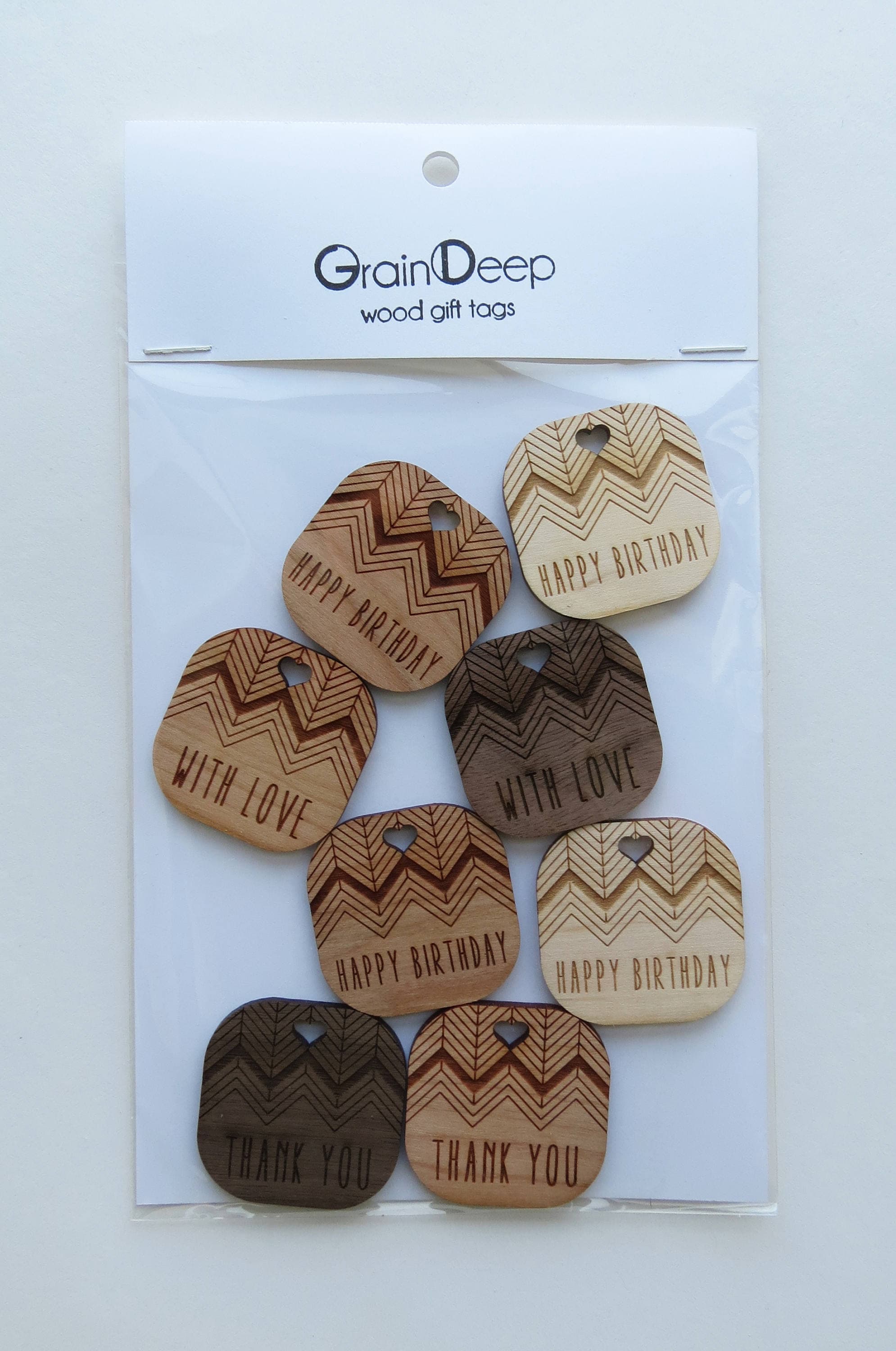 Wood Gift Tags Pack of 8 Assorted Gift Tags Etsy Canada