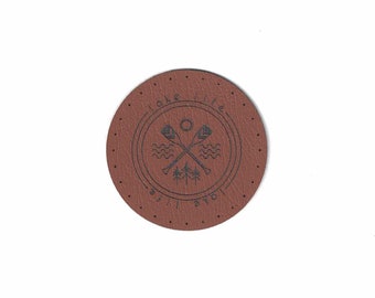 2 Inch Round Patch - Faux Leather Patches