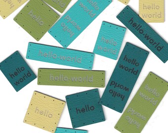 hello set - assorted set of tags