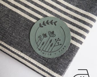 Iron On - Faux Leather Patch - 2 Inch Round