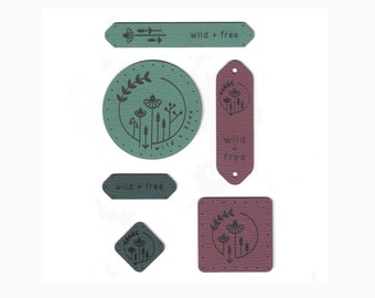 wild + free - assorted set of tags