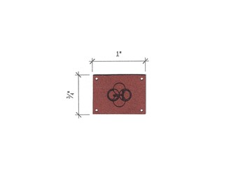 Custom Ultrasuede Knitting Tags - Laser Engraved Fiber Art Labels (0.75 x 1)