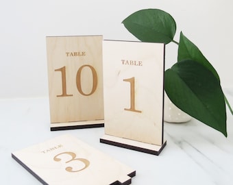 3 x 5 - Custom Table Numbers - Baltic Birch Ply