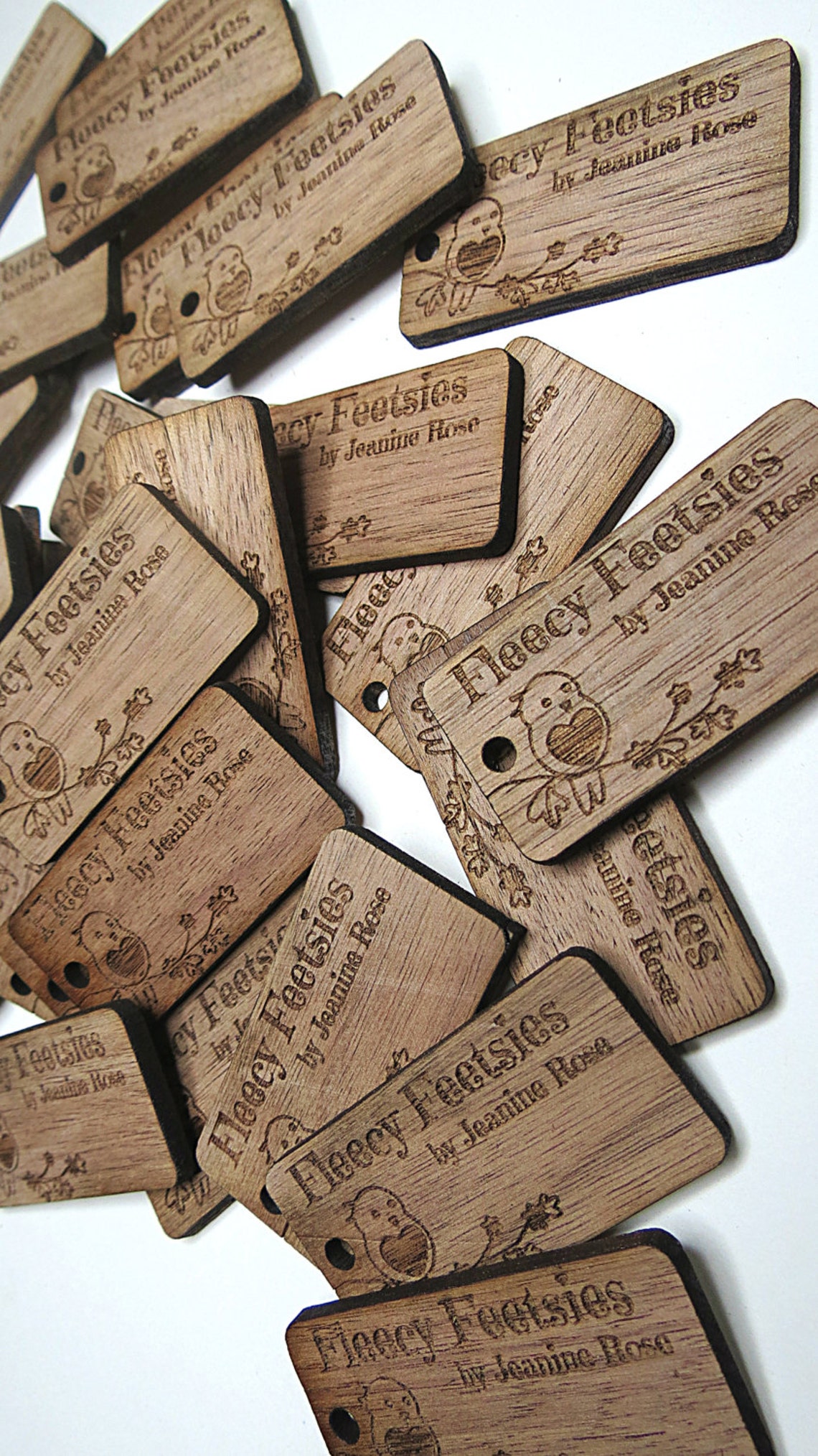 50 1 X 2 Custom Wood Tags Custom Engraved Tags Wood Gift Etsy