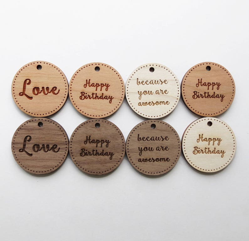 Wood Gift Tags Pack of 8 Assorted Gift Tags Etsy