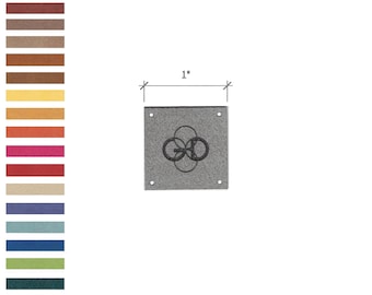 Custom Faux Suede Knitting Tags – Laser Engraved (1" x 1")