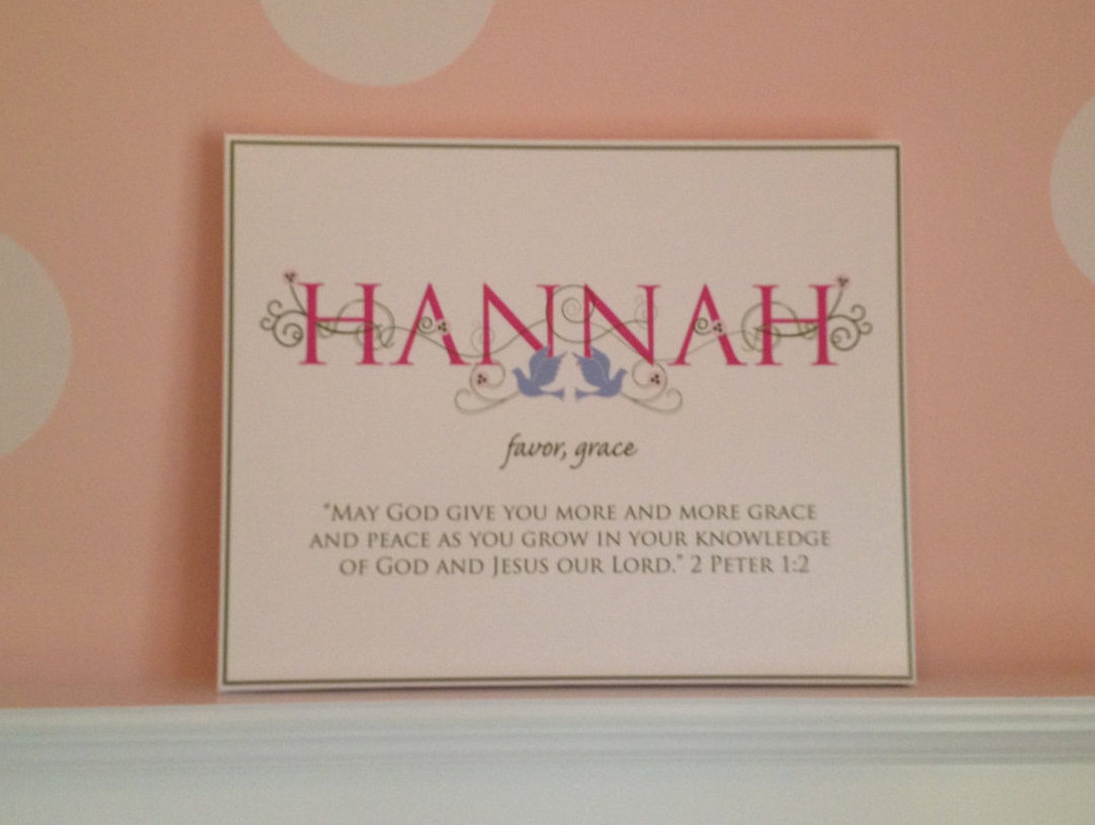 HANNAH Name Art Canvas with Name Meaning and Scripture Verse | Etsy