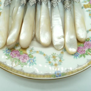 Antique French Mother of Pearl Silver Knives - Set of 12 image 3