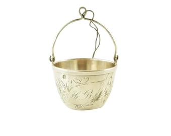 Antique French Sterling Silver Tea Strainer: Art Nouveau Basket, 950 Silver