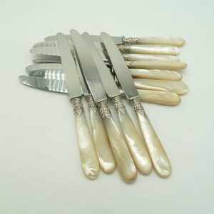 Antique French Mother of Pearl Silver Knives - Set of 12 image 7