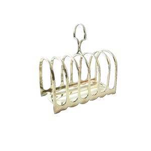 Vintage English Silver Plate Toast Rack: 6-Slice Breakfast Serving