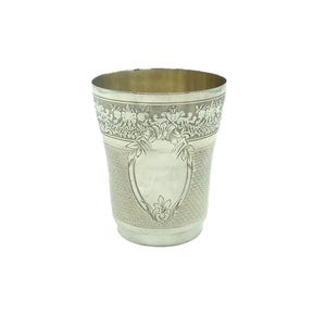 Antique French Sterling Silver Timbale, Beaker or Mint Julep Cup, Gilt Washed Interior
