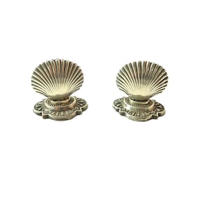 Victorian Sterling Silver Shell Menu Holders - Pair, Birmingham 1899