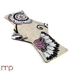 Cloth Pad Reusable Pad 12 Night Postpartum Florentine Plum Minky backed with premium WindPro Fleece Cloth Menstrual Pad Mama Cloth