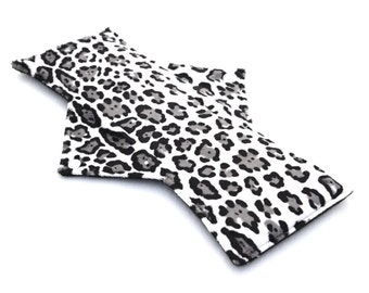 12" Night Postpartum Snow Leopard Minky backed with premium WindPro Fleece Cloth Menstrual Pad, Mama Cloth, Cloth Pad, Reusable Pad