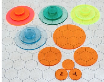 Monster/Charakter Token für RPG und Tabletop Spiele - 6 Token Set und Farboptionen