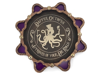 C4Labs Dapper Octopus 9" gewatteerde dobbelsteenlade | DnD-dobbelsteenlade | DnD | DnD-accessoires | DnD-cadeau | Dungeons and Dragons