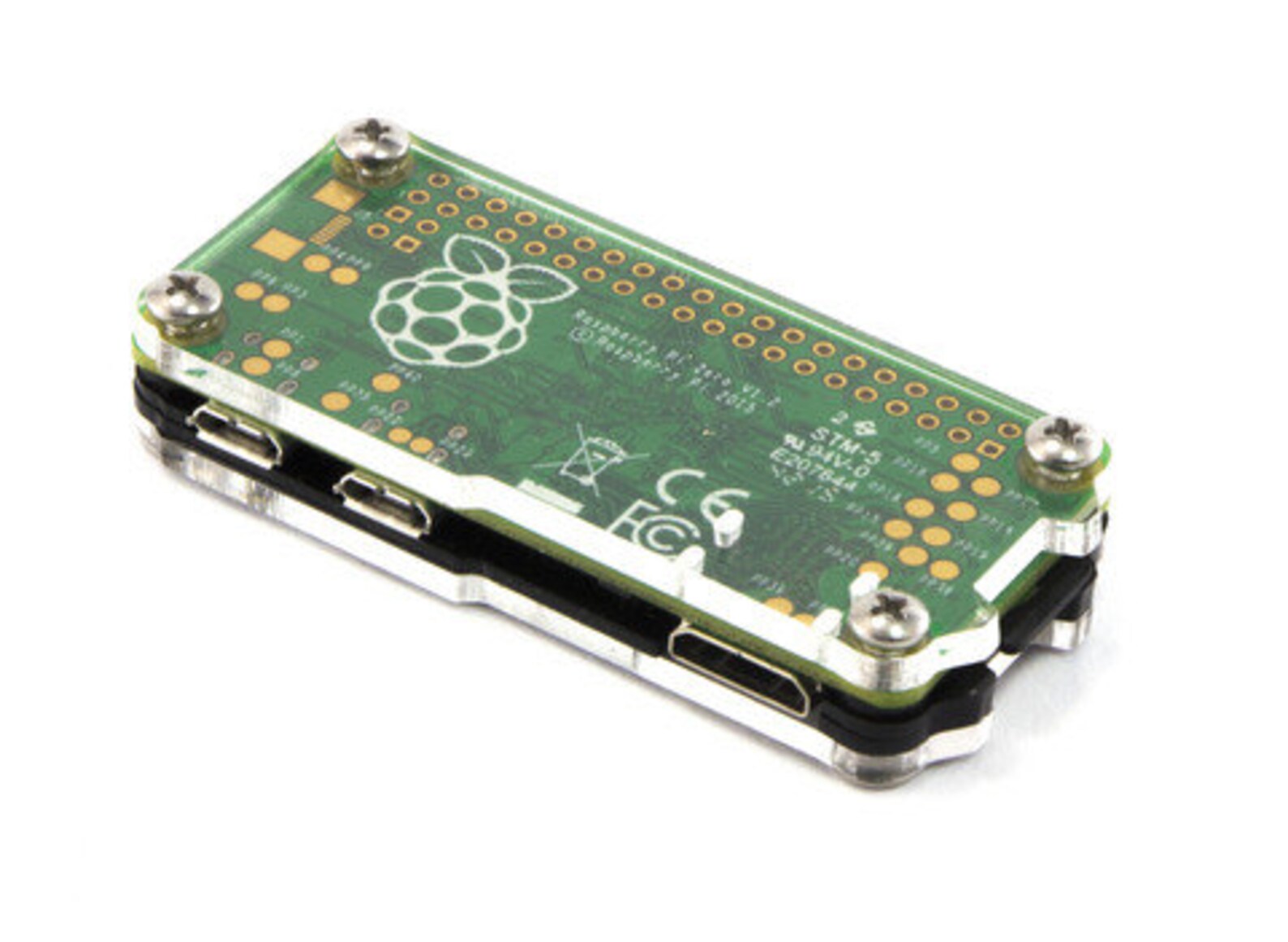Custodia Zebra Pico Per Raspberry Pi Pico &ndash; Trasparente O Nero, C4Labs